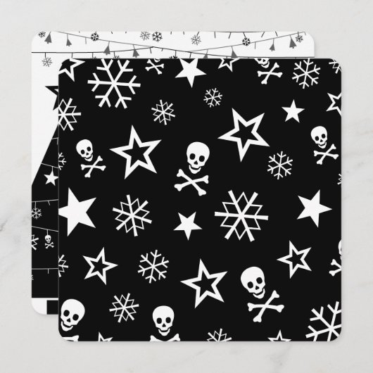 { Gothic Christmas } { Holiday Party } 招待状 (正面/裏面)