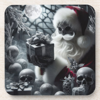 Gothic Christmas Santa | Dark Holiday Santa コースター
