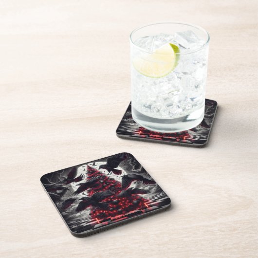 Gothic Christmas Tree | Dark Holiday Decor  コースター (右側)