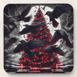 Gothic Christmas Tree | Dark Holiday Decor  コースター