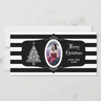 Gothic Christmas Tree With Cameo Photo Card シーズンカード
