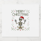 Gothic Christmas Ugly Skull Rock Christmas T-Shirt スパークリングワインラベル (シングルラベル)