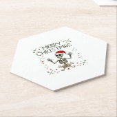 Gothic Christmas Ugly Skull Rock Christmas T-Shirt ペーパーコースター (アングル)