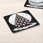 Gothic Chrsitmas Tree I スクエアペーパーコースター (アングル)