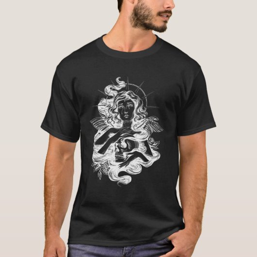 Gothic clothing aesthetic occult witch  13 tシャツ (正面)