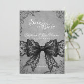 Gothic Coquette Black Lace Bow Photo Save The Date セーブザデート (スタンド正面)
