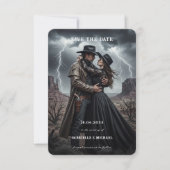 Gothic Couple Dark Western Save The Date セーブザデート (正面)
