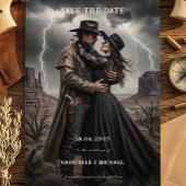 Gothic Couple Dark Western Save The Date セーブザデート