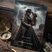 Gothic Couple Dark Western Save The Date セーブザデート