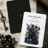 Gothic Couple Dark Western Save The Date セーブザデート
