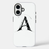 Gothic Cracked Initial A Phone Case - Dark Minimal Case-Mate iPhoneケース (裏面)