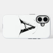 Gothic Cracked Initial A Phone Case - Dark Minimal Case-Mate iPhoneケース (裏面 (横))