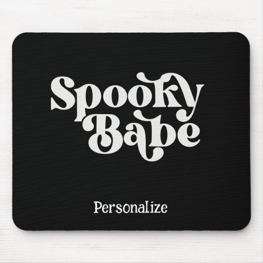 Gothic & Creepy Spooky Babe Personalized Computer マウスパッド (正面)