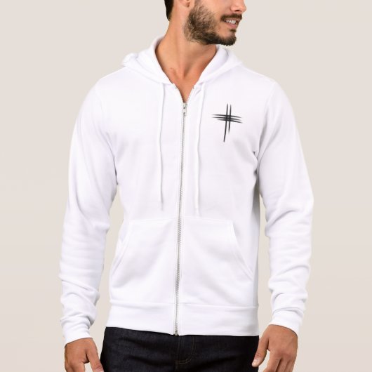 Gothic Cross Archway Zip Hoodie - Salvation Light パーカ (正面)