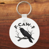 Gothic Crow Funny F-Caw-F Humor Essential Creative キーホルダー (正面)