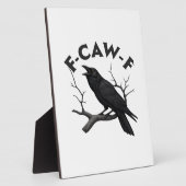 Gothic Crow Funny F-Caw-F Humor Essential Creative フォトプラーク (側面)