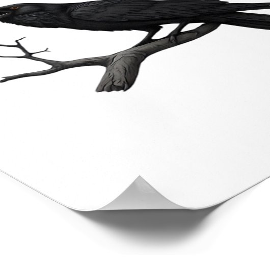 Gothic Crow Funny F-Caw-F Humor Essential Creative ポスター (角)