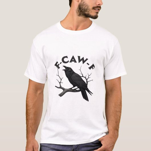 Gothic Crow Funny F-Caw-F Humor Essential Creative Tシャツ (正面)