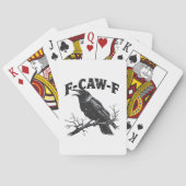 Gothic Crow Humor F-Caw-F Funny Essential トランプ (裏面)