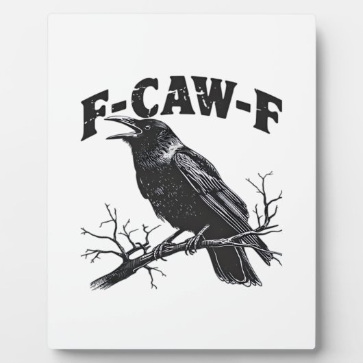 Gothic Crow Humor F-Caw-F Funny Essential フォトプラーク (正面)