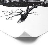 Gothic Crow Humor F-Caw-F Funny Essential ポスター (角)