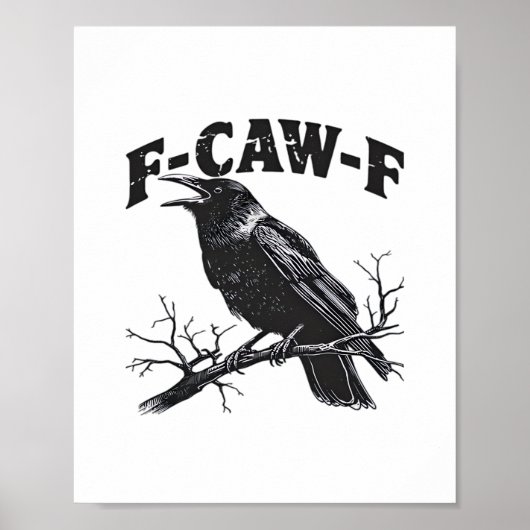 Gothic Crow Humor F-Caw-F Funny Essential ポスター (正面)