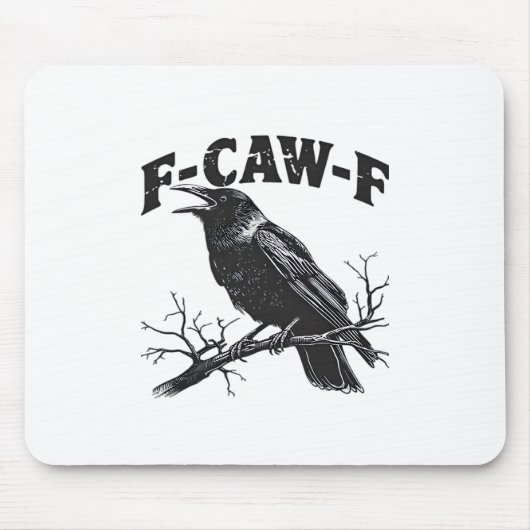 Gothic Crow Humor F-Caw-F Funny Essential マウスパッド (正面)