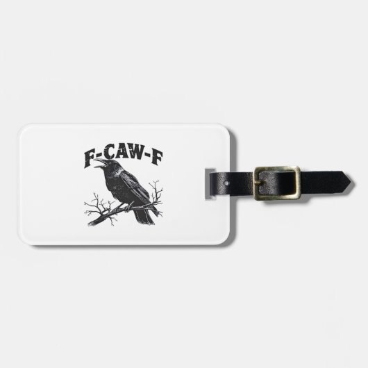 Gothic Crow Humor F-Caw-F Funny Essential ラゲッジタグ (正面横)