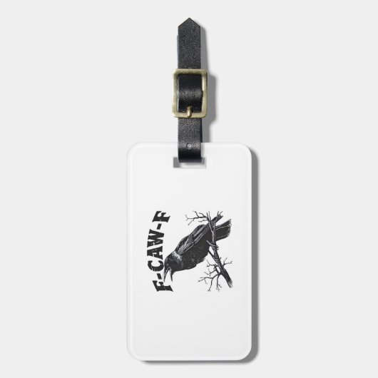 Gothic Crow Humor F-Caw-F Funny Essential ラゲッジタグ (正面縦)
