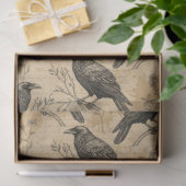 Gothic Crow Pattern Decoupage Tissue Paper 薄葉紙 (ギフト)