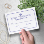 Gothic Crown Royal Blue Medieval or Fantasy RSVP