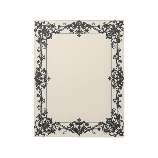 Gothic Damask Frame ノートパッド (回転)