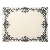 Gothic Damask Frame ノートパッド (正面)