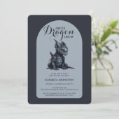 Gothic Dark Dragon Baby Shower Invitation 招待状 (スタンド正面)