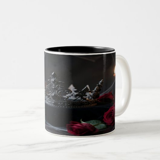 Gothic Dark Fantasy Crown Mug ツートーンマグカップ (正面右)