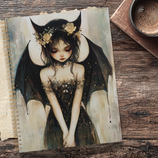 Gothic Dark Fantasy Fairy with Floral Crown  プランナー手帳