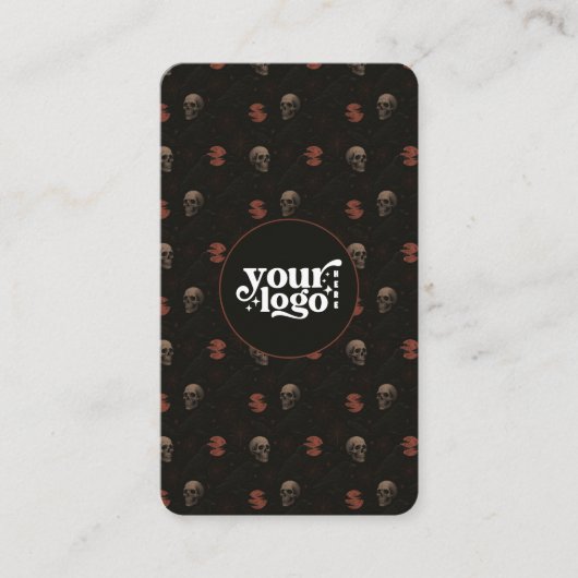 Gothic Dark Halloween QR Code Vertical  名刺 (正面)