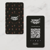 Gothic Dark Halloween QR Code Vertical  名刺 (正面/裏面)