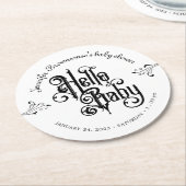 Gothic Dark Hello Baby  ラウンドペーパーコースター (アングル)