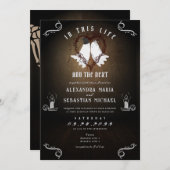 Gothic Dark In This Life & The Next Ghost Wedding 招待状 (正面/裏面)