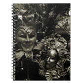 Gothic Dark Masquerade Masks Black ノートブック (正面)