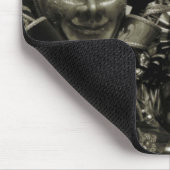 Gothic Dark Masquerade Masks Black and White マウスパッド (コーナー)