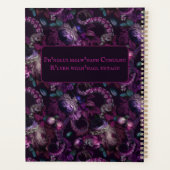 Gothic Dark Pink Tentacle With Flower Personalized プランナー手帳 (裏面)