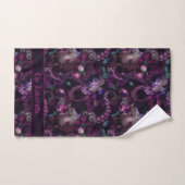 Gothic Dark Pink Tentacle With Flowers Bath Towel バスタオルセット (ハンドタオル)
