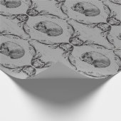 Gothic Dark Skull Victorian Elegant ラッピングペーパー (角)