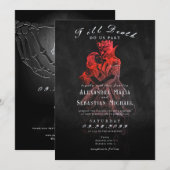 Gothic Dark Till Death Emo Whimsygoth  Wedding 招待状 (正面/裏面)