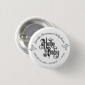 Gothic Dark Vintage Hello Baby  缶バッジ (正面&裏面)