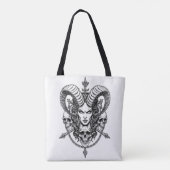 Gothic Demonic Queen Skull Art  トートバッグ (裏面)