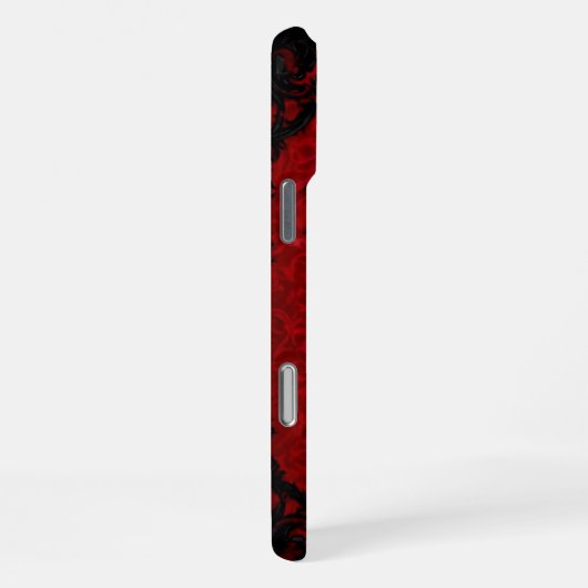 Gothic Design in Red and Black iPhoneケース (右側面)