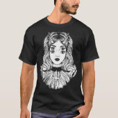 Gothic Devil Girl Satanic Goth Occult Occultism Ha Tシャツ (正面)